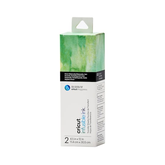 Cricut® Infusible Ink™ 4.5" Transfer Sheets, Green Watercolor